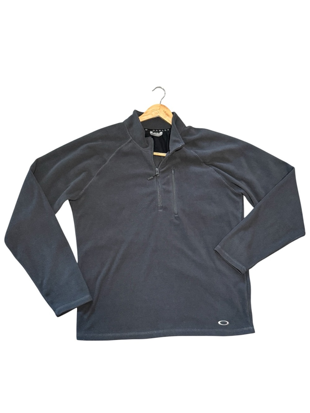 Men’s Oakley Fleece Pullover Quarter Zip Sweater Grey XXL